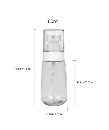 Buy 60ml Transparent Refillable Atomizer Spray Bottle - Fine Mist Perfume & Skincare Plastic Spray for Travel & Cosmetic Use - Buy Online on SooperMarket.com