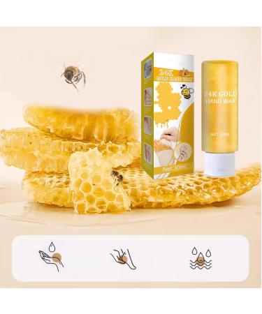 Gold Honey Hand Mask Wax | Hydrating & Nourishing Peel Off Handmask for Soft Skin - Buy Online on SooperMarket.com