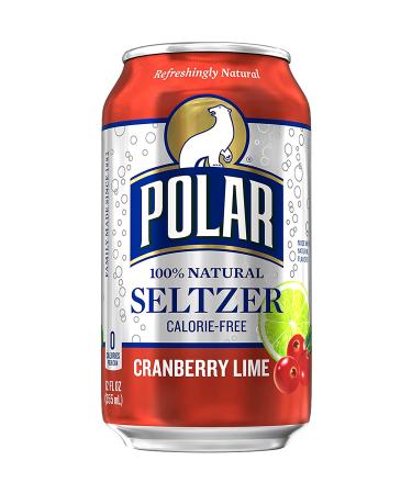Polar Seltzer Water Cranberry Lime 12 fl oz Cans - 12 Pack | Refreshing Sparkling Beverage - Buy Online on SooperMarket.com