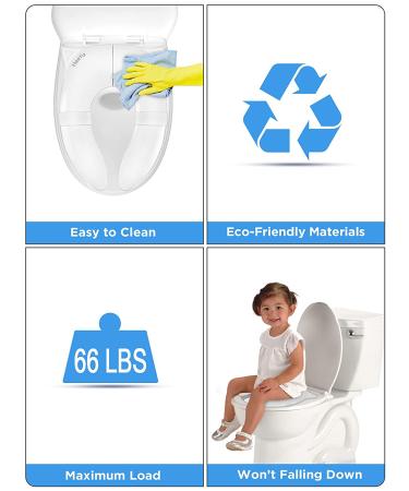 HEETA Portable Folding Potty Training Seat for Kids - Non-Slip, Travel-Friendly, Easy to Clean - Comfortable No-Gap Design (White) - Buy Online on SooperMarket.com