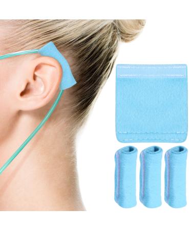 Healvian 4 Pack Nasal Cannula Ear Cushions Nasal Oxygen Covers Oxygen Tubing Ear Protectors Soft Tubing Nasal Ear Pads