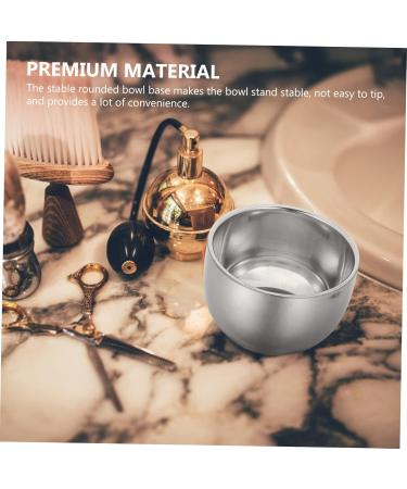 Beavorty Shaving Foam & Razor Brush Set for Men - 2-Piece Silver Barbershop Essentials | International Shipping Available - Buy Online on SooperMarket.com