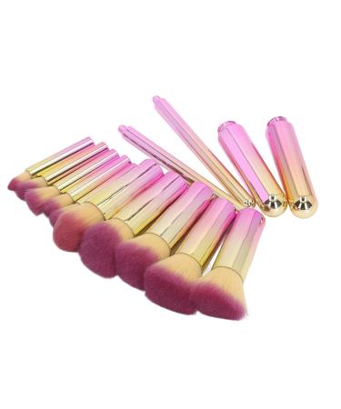 Zetiling 10PCS Makeup Brush Set - Portable Eyebrow Eyeshadow Powder & Concealer Brushes for Flawless Makeup Application - Buy Online on SooperMarket.com
