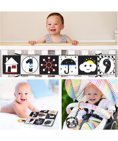Buy Kuango Baby Toys 0-3 Months | Black & White Contrast Fabric Books for Cot & Stroller | Perfect Gift Sets for Newborns - Buy Online on SooperMarket.com