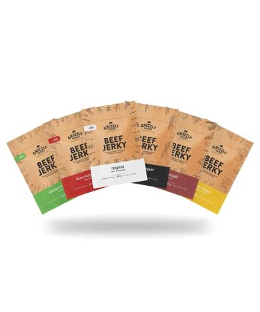 Beef Jerky German beef All 6 varieties Dried beef in a set Pack of 6 (6 x 100g 600g) 600g (6 x 100g)