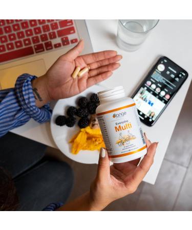 Orange Naturals - Everyday Multi - 60 Capsules - Immune Support Supplement - Multivitamin for Men & Women - Multi Antioxidant Supplement - Healthy Bones Healthy Teeth Healthy Eyes and Energy Support - Buy Online on SooperMarket.com