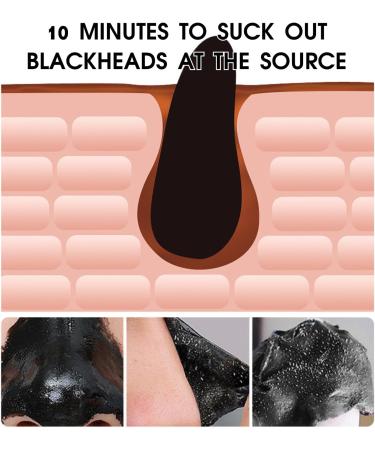 Peel Off Face Masks Blackhead Remover Mask Bamboo Charcoal Face Masks Skincare Peel Off Dead Sea Face Mask for Dirt Acne Pores Shrinking Deep Cleansing Purifying Skin - Buy Online on SooperMarket.com