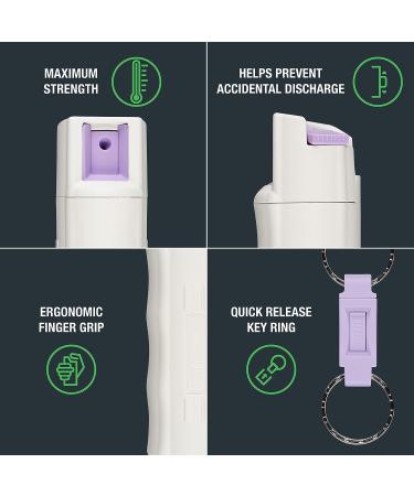 SABRE Pepper Spray with Glow in the Dark Case - 25 Bursts of Police Strength OC Spray - Quick Release Key Ring - Finger Grip - Twist Lock Safety - Buy Online on SooperMarket.com