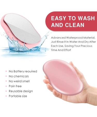 Crystal Hair Eraser - Reusable Hair Removal Tool for Men and Women - Painless Exfoliation - Magic Hair Remover for Back, Arms, Legs - Mistyrose - Buy Online on SooperMarket.com