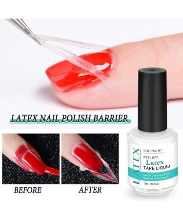 LOUINSTIC Quick Gel Polish Remover Kit - 3-5 Minute Nail Polish Removal with Peel Off Latex Tape Barrier - Buy Online on SooperMarket.com