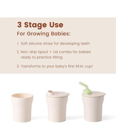 Miniware 1-2-3 Sip! Training Cup for Baby Toddler Self Feeding & Development Tiny Cup Perfect for Baby Led Weaning Non Drip Lid Dishwasher Safe (2 Pack Aqua + Key Lime) Aqua + Key Lime 2 Pack - Buy Online on SooperMarket.com