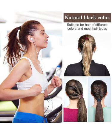 100PCS 2 Dark Hair Ties for Women - Seamless Thick Hair Bands, Elastic Ponytail Holders - No Damage Hair Ties in Dark Colors - Buy Online on SooperMarket.com