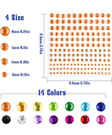 2310 PCS Self-Adhesive Rhinestone Gem Stickers - 14 Sheets Bling Jewels for Face, Nail, Body Makeup & DIY Crafts - Buy Online on SooperMarket.com