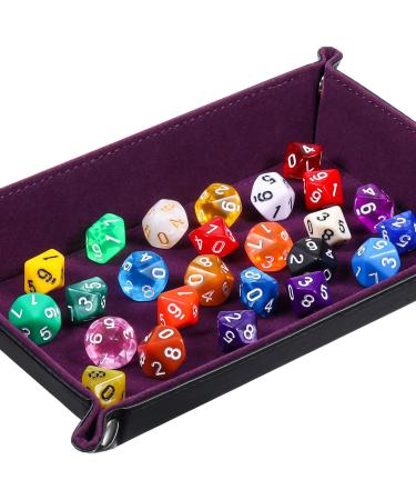 25-Piece Polyhedral Dice Set w/ Black Pouch - DND RPG MTG Table Games - Random Multi Colored Assortment - Color Set 2 D10 - Buy Online on SooperMarket.com