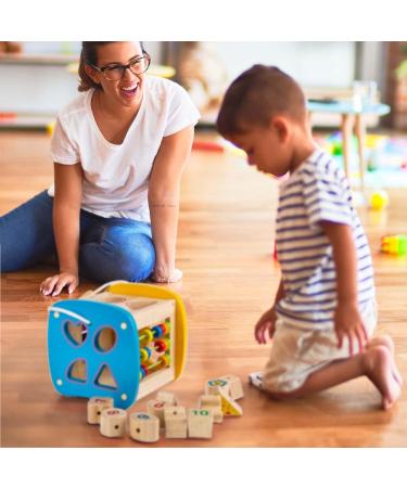 All Kids United Wooden Plug-In Cube Toy | Motor Skills & Design Recognition | Educational Puzzle Sorting for Enhanced Concentration - Buy Online on SooperMarket.com