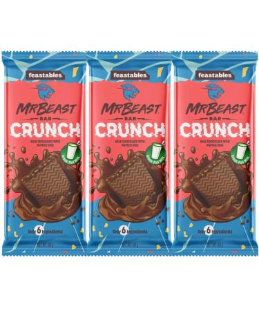 Milk Chocolates Bundle With Feastables Milk Chocolate Crunch Bar 60g (3 Pack)
