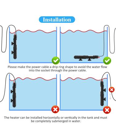 50W Adjustable Aquarium Heater with Suction Cups | LWMTT Temperature Control for Fish Tanks (20-34 ) - Buy Online on SooperMarket.com