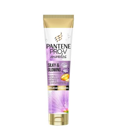 Pantene Pro-V Miracles Silk & Glowing Nursing Flush (160 ml) with biotin & hydrolyzed silk protein restores straw-like and blonde hair 160 ml (1-pack) rinsing