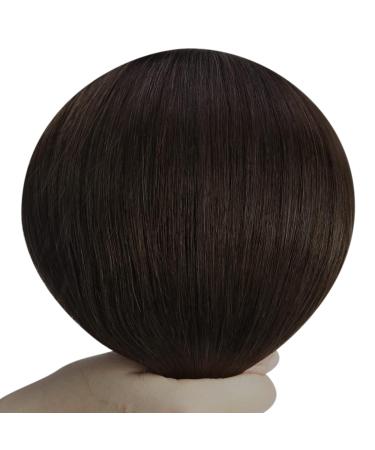 Youngsee Clip-In Extensions | Real Hair Brown 40 cm | Smooth Remy Hair Extensions (120g) - Dark Brown 7PCs - Buy Online on SooperMarket.com