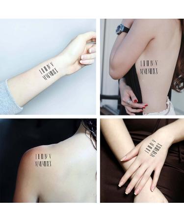 Dope Tattoo Letters 6 Sheets Temporary Tattoo for Men & Women - Roman Numerals Fake Tattoos for Neck, Arm, Chest - Adults & Teens - Buy Online on SooperMarket.com