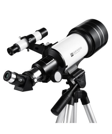 Dartwood Astronomical Telescope - 360 Rotational Telescope - Multiple Eyepieces Included for Different Zoom (Black/White)