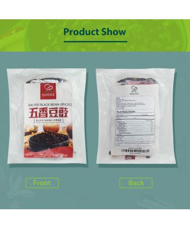 Soeos Chinese Douchi Fermented Black Beans 15.94 Oz (452g) - 2 Packs (226g Each) - Buy Online on SooperMarket.com
