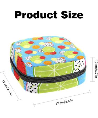 Anna Cowper Fruits Pattern Menstrual Cup Pouch - Portable Period Bag for Women and Teen Girls (1Pc, Multi-colored) - Buy Online on SooperMarket.com