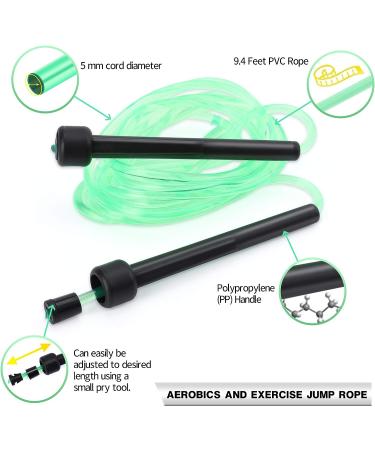 JUSDO 8 Pack Adjustable PVC Jump Rope for Cardio Fitness - Versatile Exercise Tool for Kids and Adults - 9 Feet - Buy Online on SooperMarket.com