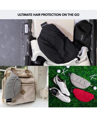 Hairbrella Lite Women's Rain Hat - Waterproof Hair Protection | Adjustable Strap | Packable Black Classic - Buy Online on SooperMarket.com