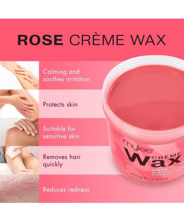 Mylee Rose Soft Creme Wax 450g - Sensitive Skin, Microwavable & Wax Heater Friendly - Ideal for Stubborn Coarse Hair Removal on All Body Areas - Buy Online on SooperMarket.com