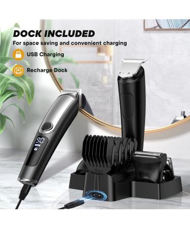Premium Beard Trimmer for Men - Cordless Rechargeable Waterproof Electric Razor & Grooming Kit with LED Display | Ideal Gifts for Dads & Boys - Buy Online on SooperMarket.com