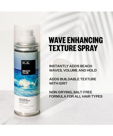 IGK BEACH CLUB Touchable Texture Spray | Hold + Volume + Lightweight | Vegan + Cruelty Free | 5 Ounce (Pack of 2) - Buy Online on SooperMarket.com