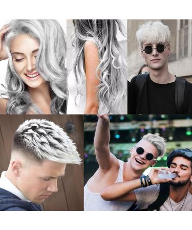 White Hair Color Wax 4.23 oz - Temporary Hairstyle Cream for Party, Cosplay, Halloween - Natural & Easy to Apply for Daily Use, Date or Clubbing! - Buy Online on SooperMarket.com