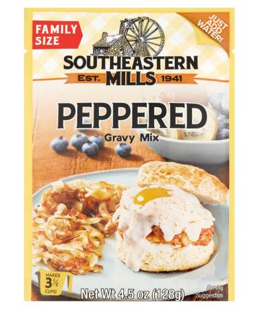 Southeastern Mills Gravy Mix Packet, Peppered Gravy Mix, Makes 3  Cups of Gravy, Just Add Water, Family Size Packet, 4.5-Ounce Packet (Pack of 1 Packet)