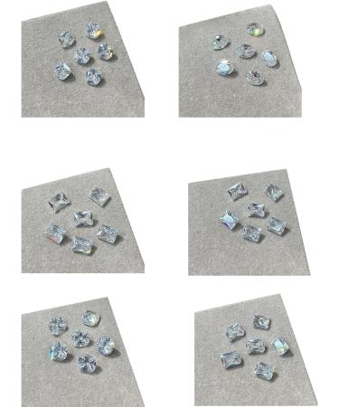 2x Nail Rectangular Nails Art Fat Square Nail Nail Rhinestones Crystal Nails Decorations 2x Fat Square Nail Nail Rhinestones Nails Art Nail Crystal Decoration 01 fat side - Buy Online on SooperMarket.com