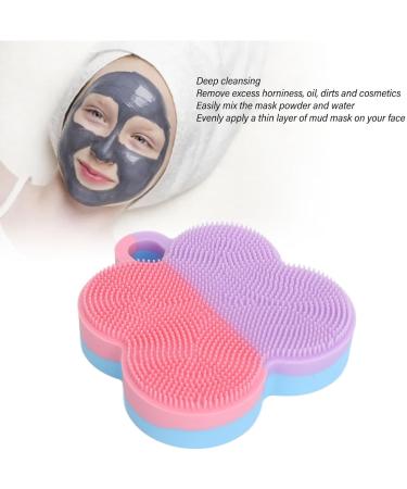 Silicone Cleansing Brush - Pink & Purple Dual-Sided Exfoliating Tool for Women | Gentle Skin Care & Deep Cleaning - Buy Online on SooperMarket.com