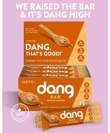 Dang Keto Bar Peanut Butter - 12 Pack (1.4 oz Each) | Low Carb Snack - Buy Online on SooperMarket.com