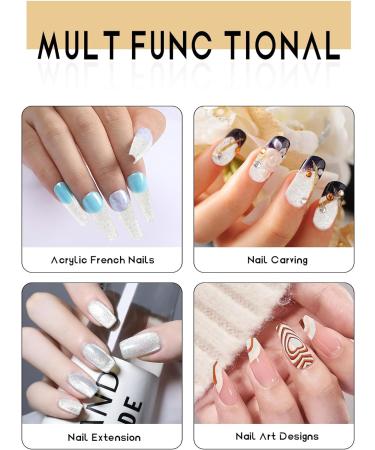 EBANKU Silver Glitter Acrylic Powder 120g/4.23oz Acrylic Powder Large Capacity Professional Acrylic Nail Powder for Nail Acrylic Extension Nail Carving Long-Lasting No Nail Lamp Needed - Buy Online on SooperMarket.com