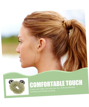 KALLORY Toddler Hair Tie 4pcs Ponytail Fluffy Bands - Cute Animal Scrunchies for Girls & Women - Buy Online on SooperMarket.com