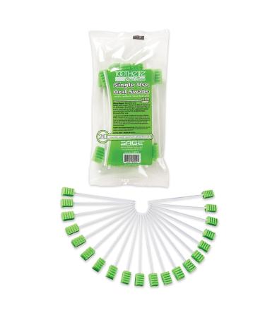 Sage Toothette Oral Swabs with Sodium Bicarbonate (Sage 6076) (Pack of 20)