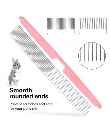 Crafterlife Small Animal Pet Grooming Kit - Shedding Slicker Brush, Massage Glove, Comb, Nail Clipper Trimmer - for Rabbit, Puppy, Kitten, Guinea Pig, Hamster, Ferret (Pink) - Buy Online on SooperMarket.com