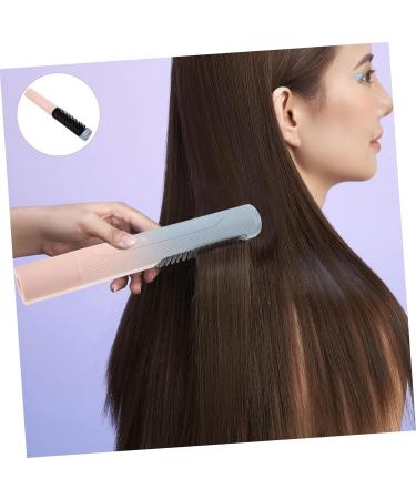 Angoily Cordless Hair Straightener Brush - Rechargeable & Travel-Friendly Heated Comb for Smooth Hair - Dual Purpose Nylon Brush in Purple - Buy Online on SooperMarket.com