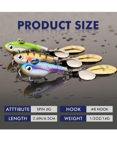 TRUSCEND Fishing Spoon with Triple Strengthened Hook and Copper Blade for Bass Trout Crappie - 0.5oz - Buy Online on SooperMarket.com