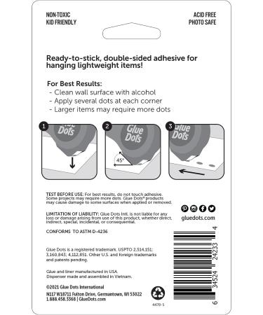 Glue Dots Dot N' Go Glue Dot Dispenser with 200 Removable Double-Sided Adhesive Poster Dots  3/8-Inch  Clear  1 Pack 1 Pack Poster Dots Dispenser - Buy Online on SooperMarket.com