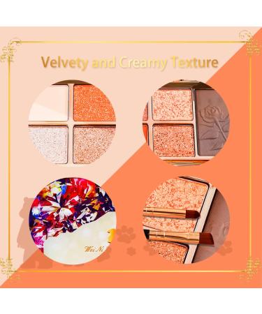 Glitter Eyeshadow Palette - 10 Highly Pigmented Shimmer & Matte Shades | Long-Lasting Velvety Texture | Includes Eyebrow Powder & Highlighter | Perfect Makeup Gift Set for All-Day Wear - Buy Online on SooperMarket.com