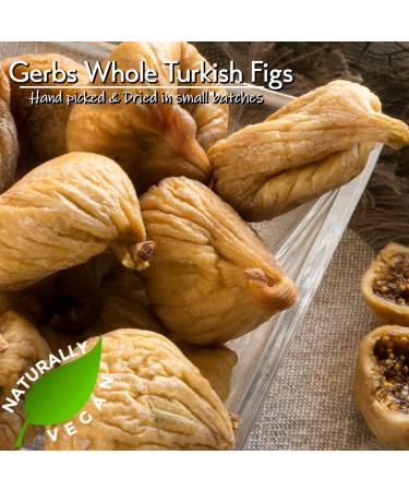GERBS Dried Whole Figs 2 LBS | Allergy Friendly | Sulfur Dioxide Free | Vitamin C Boost | Gluten & Peanut Free - Buy Online on SooperMarket.com