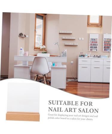 AOKWAWALIY Nail Display Board False Nail Board False Nail Training Acrylic Nail Display Stand Small Acrylic Sign Holder Nail Art Display Board Fake Nails Storage Box Manicure Wood - Buy Online on SooperMarket.com
