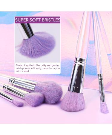 BEAKEY Travel Silicone Makeup Brush Bag 12 Pcs Set | Premium Synthetic Foundation & Eyeshadow Brushes | Portable Organizer Holder in Purple & Pink - Buy Online on SooperMarket.com