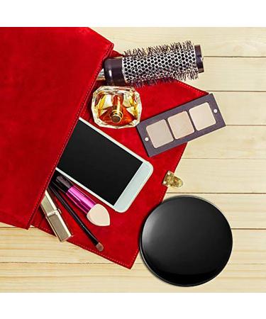 2X Portable Folding Mirror with LED Light 10X Magnifying Glass 12 Lamp Bead Mini Mirror Black - Buy Online on SooperMarket.com