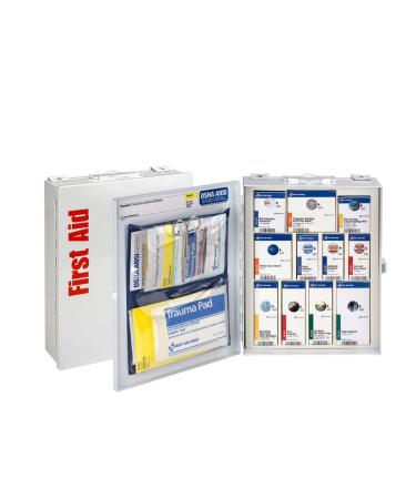 First Aid Only 90658 ANSI 2015 Compliant Medium Metal SmartCompliance Food Service First Aid Cabinet Without medications